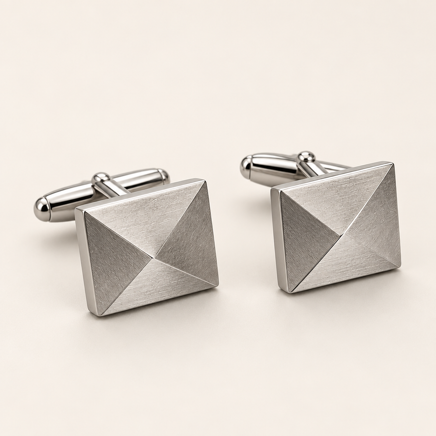 Tovqera™ Geometric Metal Business Cufflinks image 01